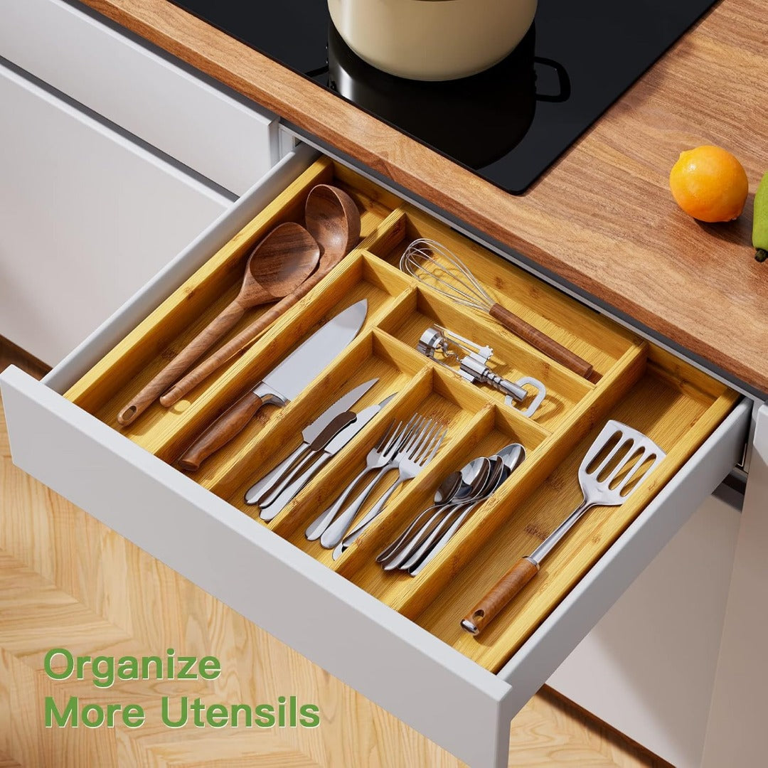 Alessia Bamboo Expandable Drawer Organizer