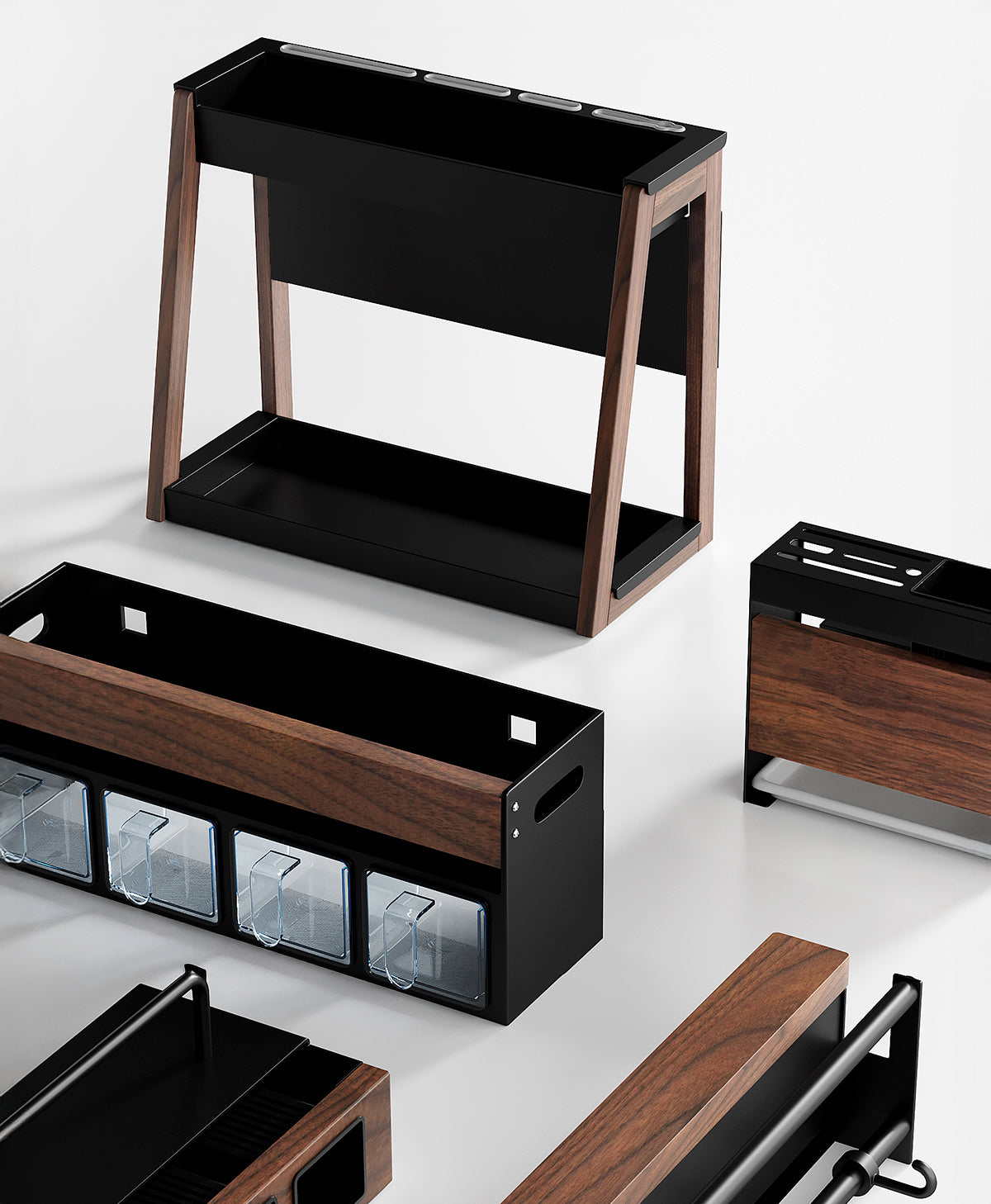 Linnea Walnut Multifunctional Spice Rack
