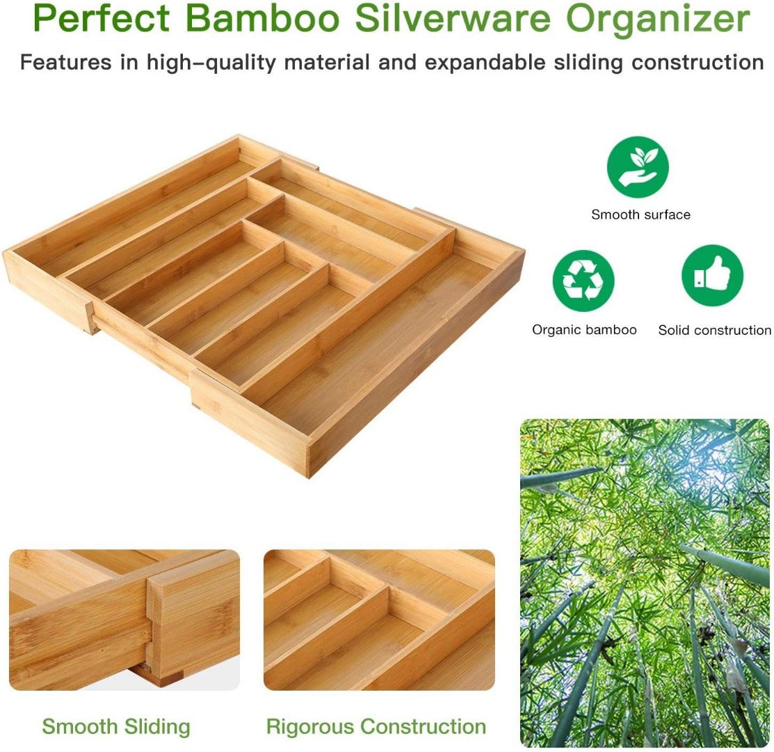 Alessia Bamboo Expandable Drawer Organizer