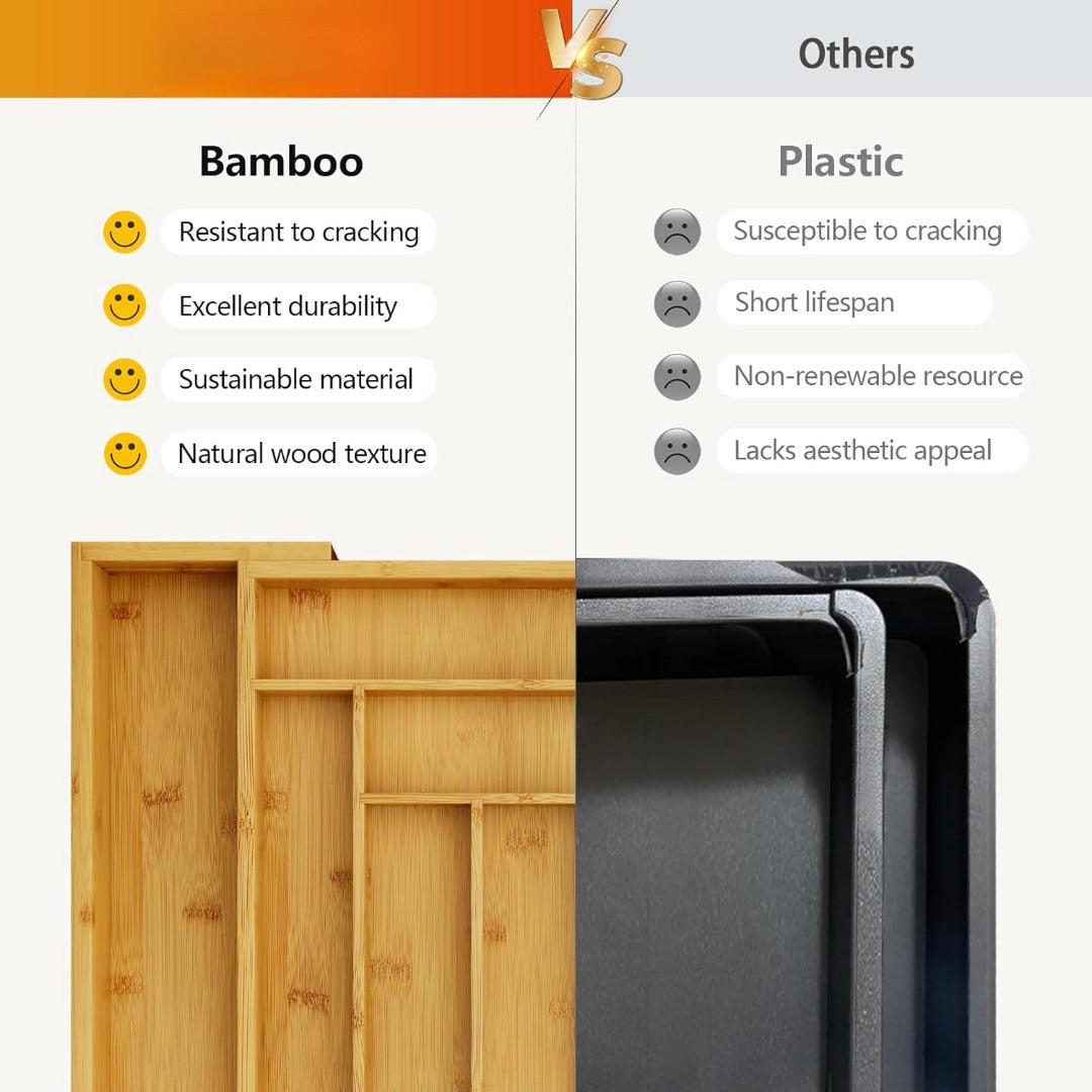 Alessia Bamboo Expandable Drawer Organizer